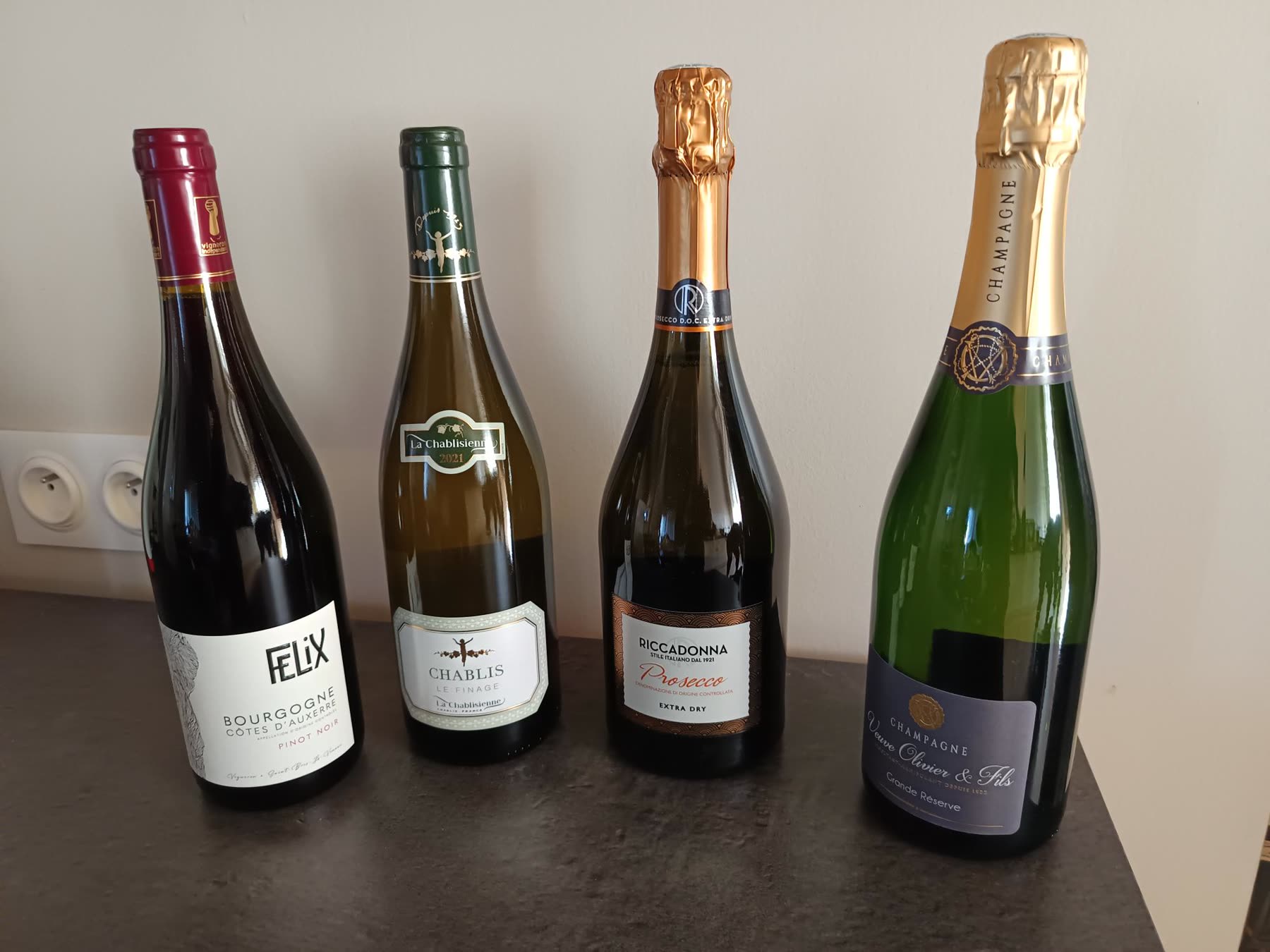 Sélection de vins de Bourgogne et champagne
